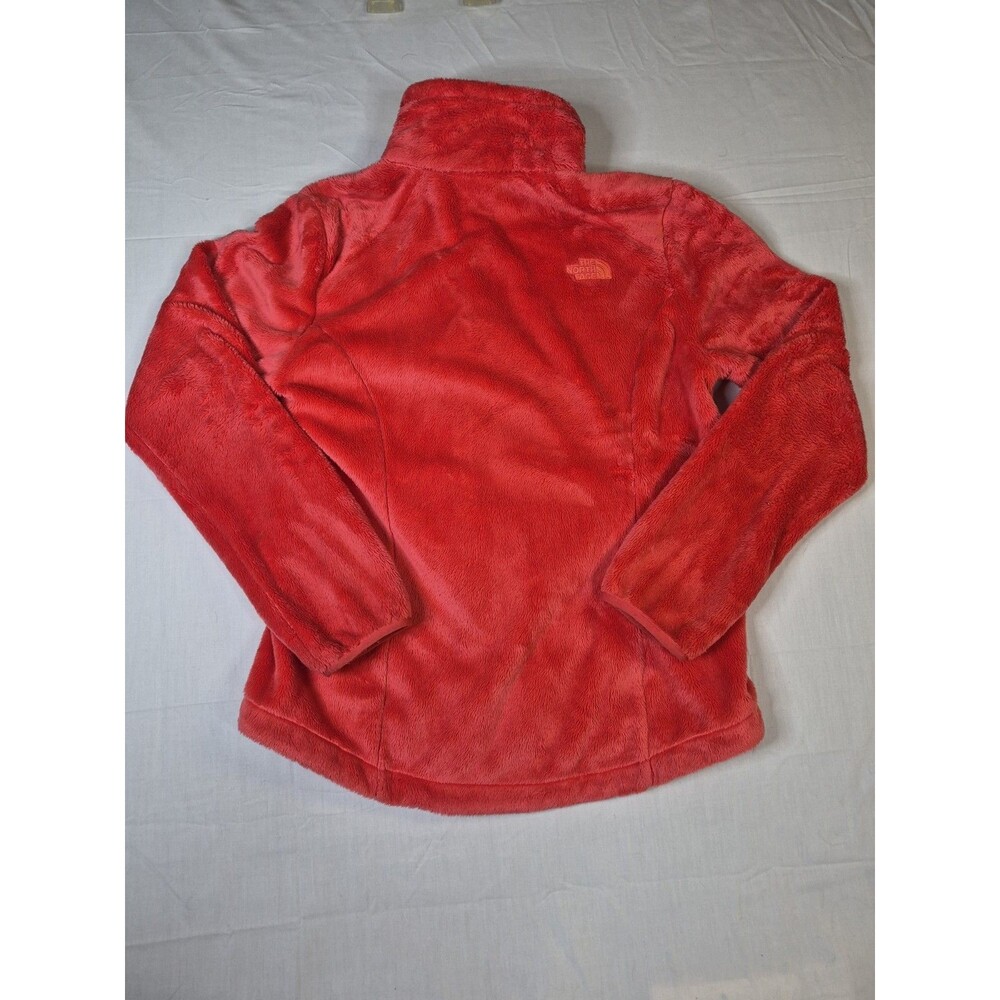 The North Face Osito Jacket Womens Size Medium Bright Red Fleece Full Zip Soft - Picture 2 of 16